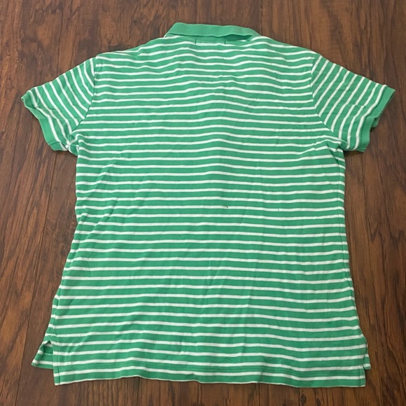Ralph Lauren Sports Green Striped Polo - Picture 2 of 4